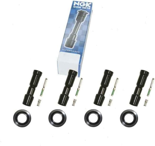 4 pc NGK Ignition Coil Boots compatible with Honda Fit 1.5L L4 2007-2013