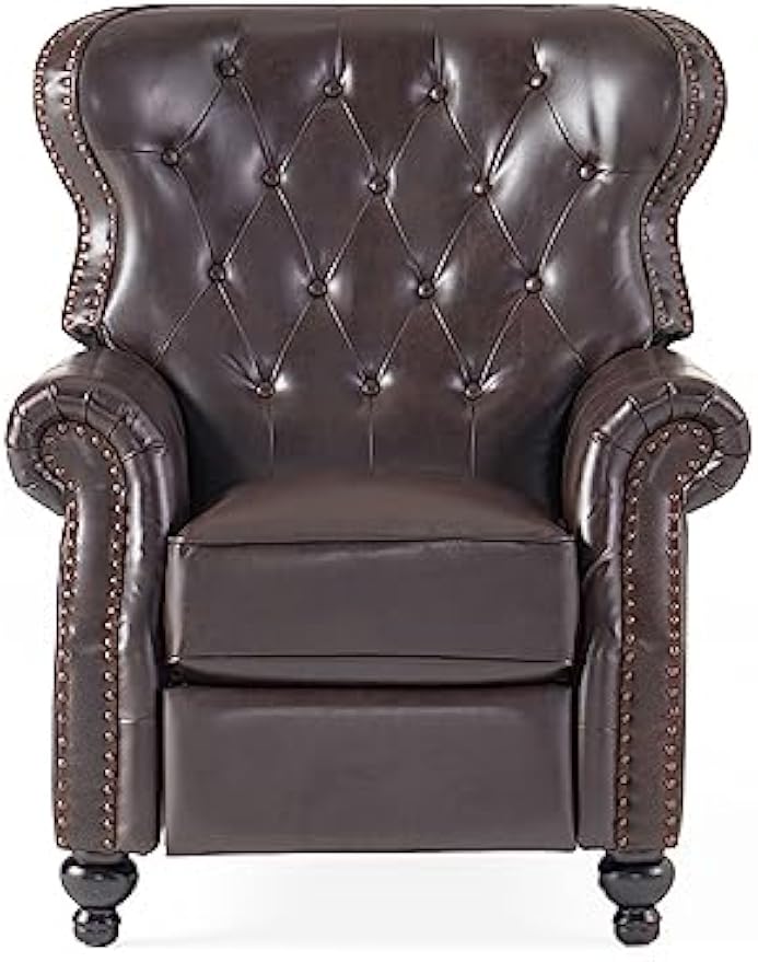 Christopher Knight Home Walder Reconstituted Bycast Leather Recliner, Brown