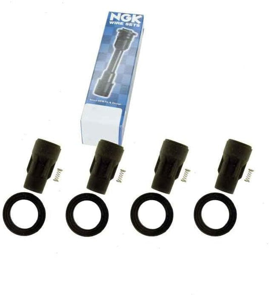 4 pc NGK Ignition Coil Boots compatible with Dodge Journey 2.4L L4 2009-2014