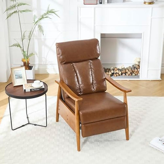 Wood Frame Armchair, Modern Accent Chair Lounge Chair for Living Room