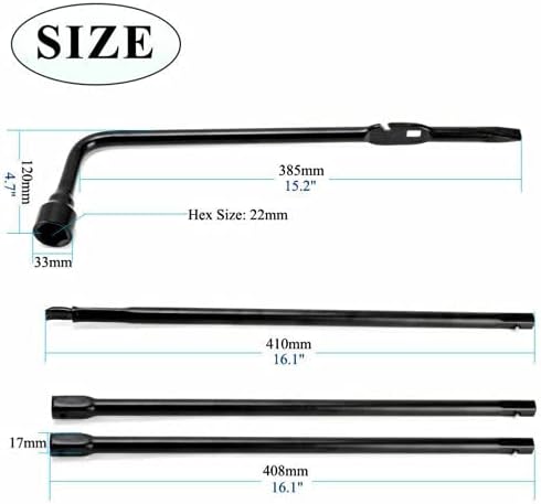 Truck Spare Tire Repair Tool Kit for Chevrolet GMC Silverado Sierra 1500 2500 3500 (2000-2014) with Scissor Jack 2 Ton Capacity with Speed Handle with Tire Lug Nut, Jack Hook, Extension Segments