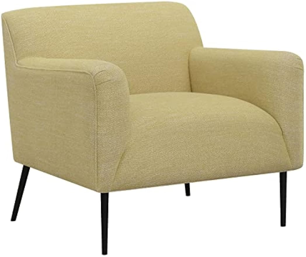 Coaster Home Furnishings - Darlene - Upholstered Accent Chair with Track Arms and Tapered Black Metal Legs - Living Room - Lemon - 905639