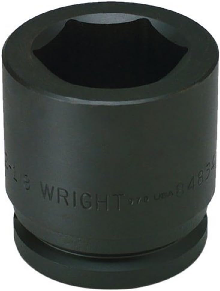 Wright Tool 848-75MM 75MM 1-1/2-Inch Drive 6 point Standard Metric Impact Socket,Black