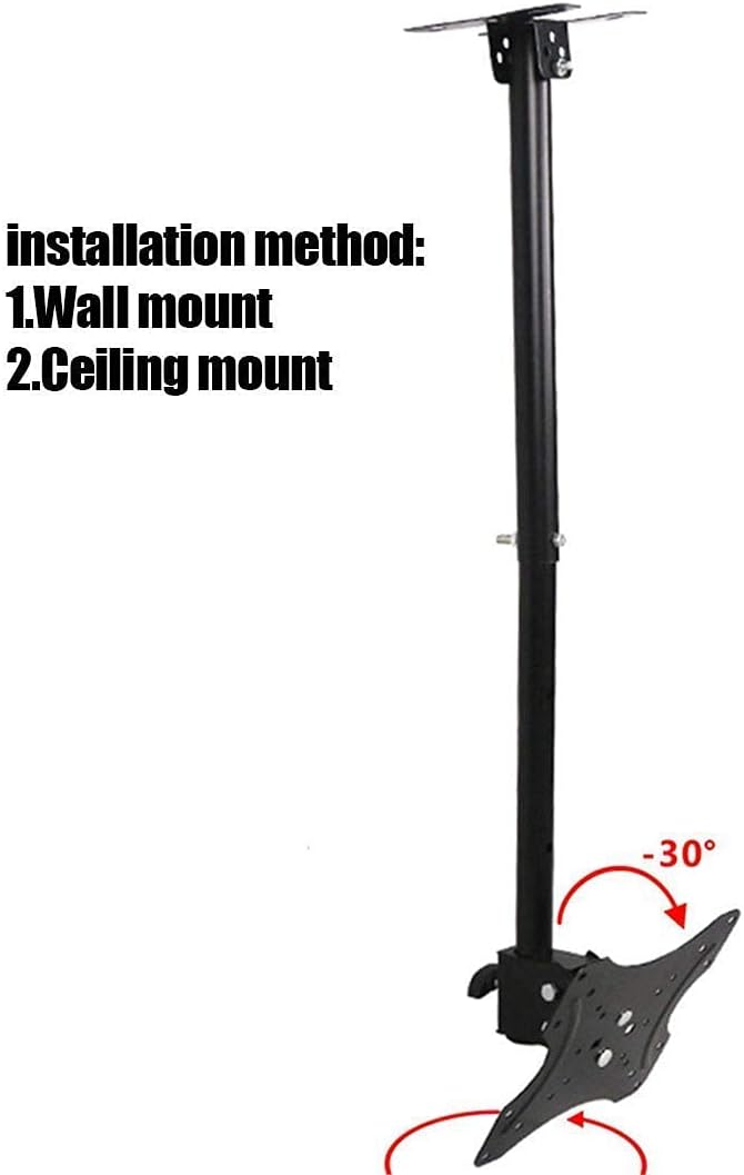 TV Mount,Sturdy Ceiling TV Mount,Sturdy 14-42 Inch Adjustable Height TV Ceiling Mount Bracket Full Motion 360° Rotation Tilting Swiveling for Living Room Bedroom