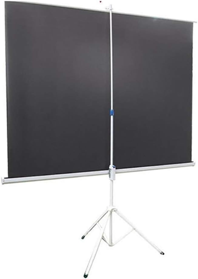 100 inch 4:3 Portable Indoor Outdoor Projector Screen Matte White Fabric Fiber Screen with Pull Up Foldable Stand Tripod