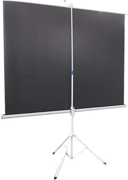 100 inch 4:3 Portable Indoor Outdoor Projector Screen Matte White Fabric Fiber Screen with Pull Up Foldable Stand Tripod