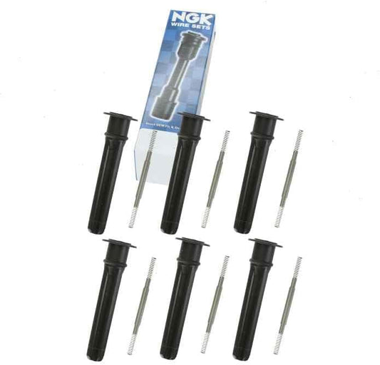 6 pc NGK Ignition Coil Boots compatible with Dodge Intrepid 2.7L 3.2L 3.5L V6 1998-2004