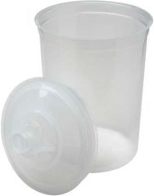 3M PPS (Original Series) Paint Spray Gun Cup Lids and Liners Kit, 16325, Large, 28 oz, 125-Micron Filter, Use w/ Paint Gun for Cars, Furniture, Home, 25 Disposable Lids and Liners, 10 Sealing Plugs