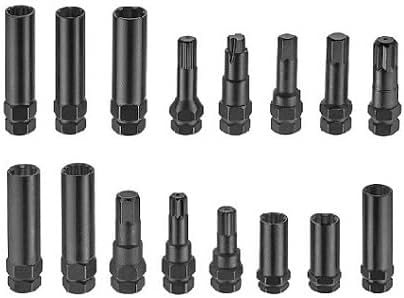 16PCS Master Wheel Locking Lug Key Set, Wheel Lock Removal Kit