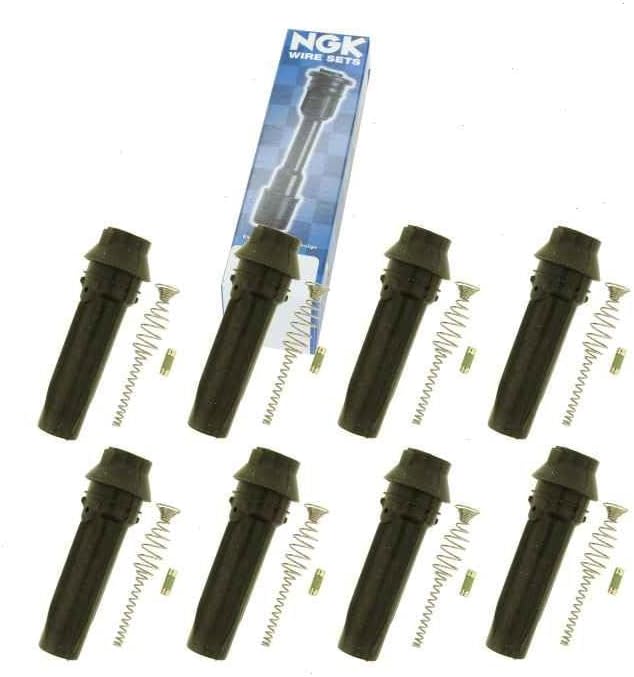 8 pc NGK Ignition Coil Boots compatible with Ford F-350 Super Duty 6.2L V8 2011-2016