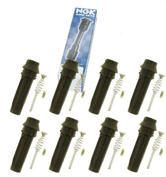 8 pc NGK Ignition Coil Boots compatible with Ford F-350 Super Duty 6.2L V8 2011-2016