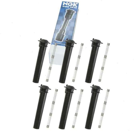 6 pc NGK Ignition Coil Boots compatible with Ford Escape 3.0L V6 2001-2008