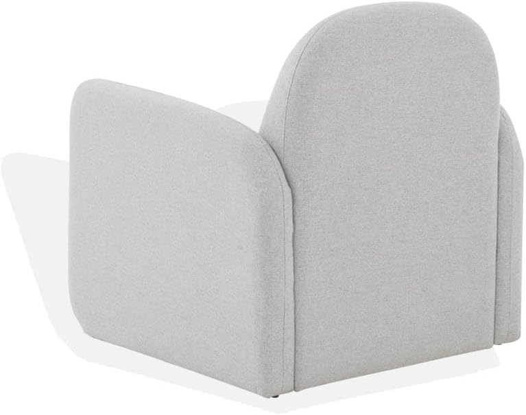 SAFAVIEH Couture Collection Patsy Modern Light Grey Felt Chiclet Accent Chair for Living Room, Home Office, Study, Bedroom