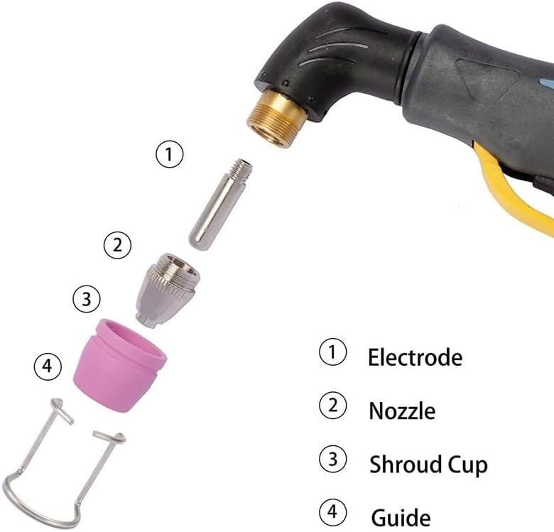 100pcs SG-55 AG-60P WSD-60 Plasma Cutter Consumables，Plasma Cutter Cutting Torch Tip Nozzles Consumables Kit