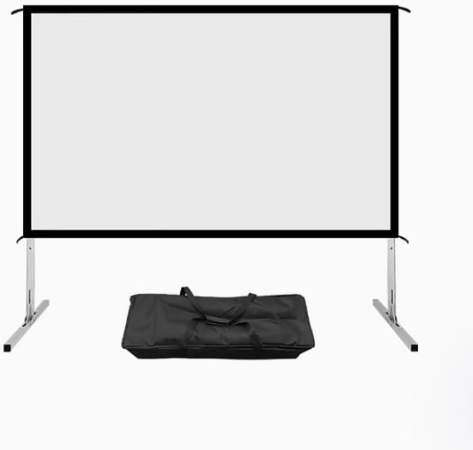 ASSYA 16:9 Multifunctional HD Portable Movie Display, Projector Screen with Bracket, Suitable for Camping, Backyard Parties, Weddings, Speeches,72 inches