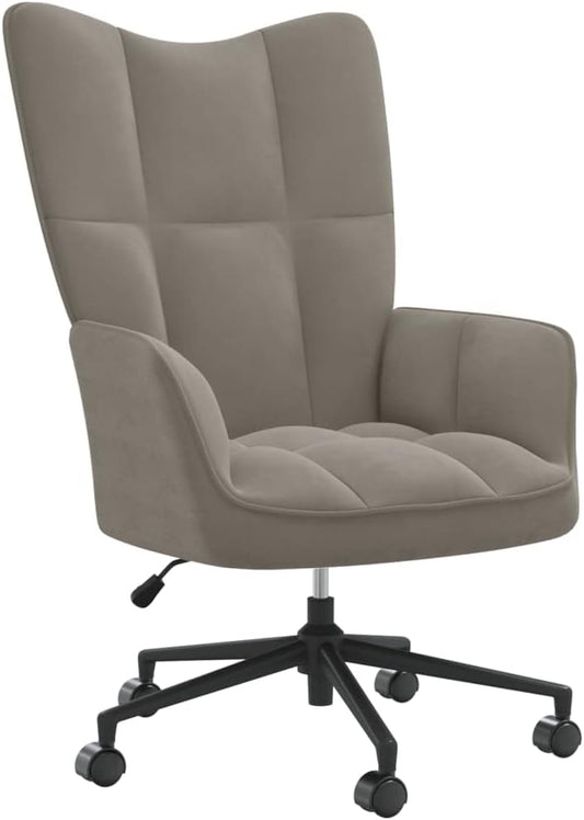 Accent Chair Arm Chair Living Room Chairs,Sleeper Sofa Relaxing Chair Light Gray Velvet,for Apartment Living and Home Office
