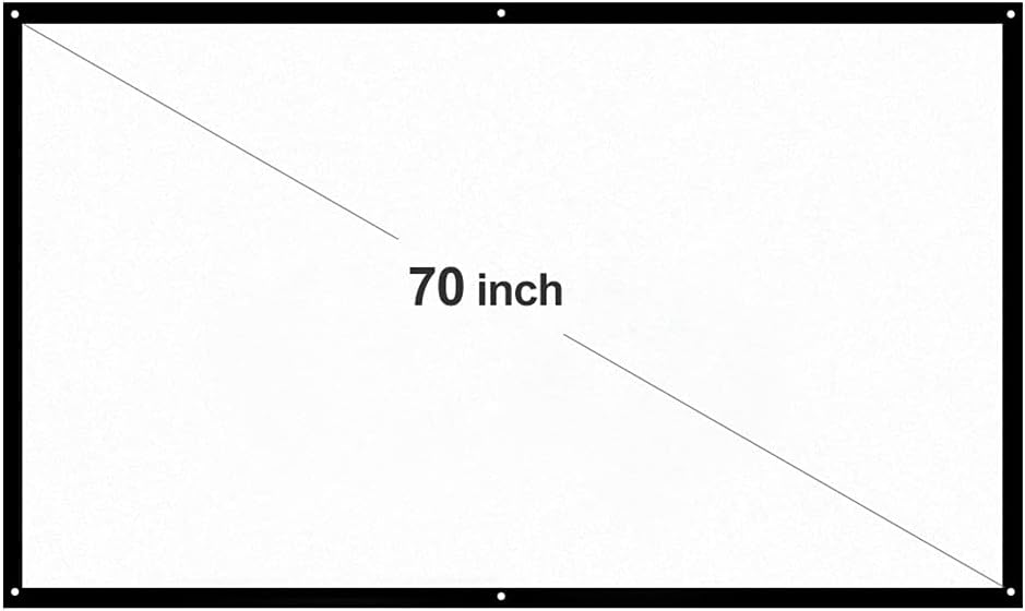 70'' Portable Projector Screen 16:9 White Dacron 70" Diagonal Projection Screen Foldable Home Theater for Wall Projection