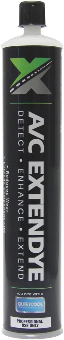 UView 499108A Automotive Air Conditioner ExtenDye 8oz Cartridge for Spotgun Injection Systems, Super-Concentrated UV Dye, Friction Modifier, Anti-wear Additive, Services 64 Vehicles, Hybrid Safe
