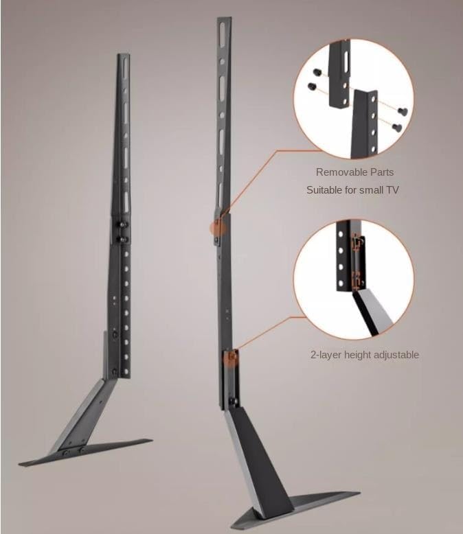 TV Mounts,TV Stand TV Bracket Tabletop TV Stand Base with Tilt Universal TV Base with Height Adjustment Fits Most 27 to 65 Inch Flat Screen TVs TV Mount Stand for Living Room Bedro
