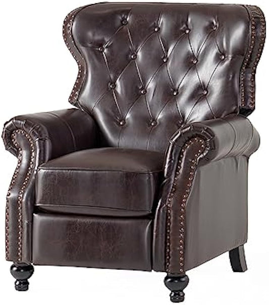 Christopher Knight Home Walder Reconstituted Bycast Leather Recliner, Brown