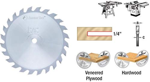Amana Tool - 1/4" x 10" x 24T Groover 5/8" Bore (61368), Industrial Grade