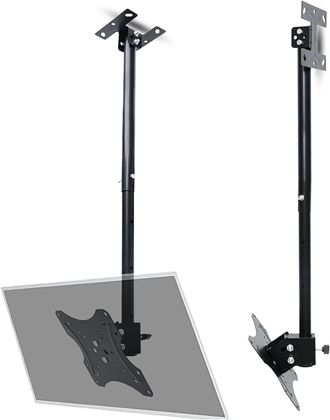 TV Stand TV, TV Wall Mount Ceiling Tv Mount, Telescopic Height Adjustment Ceiling TV Bracket for 14 to 32 Inch TV Swivel and Tilting Bracke