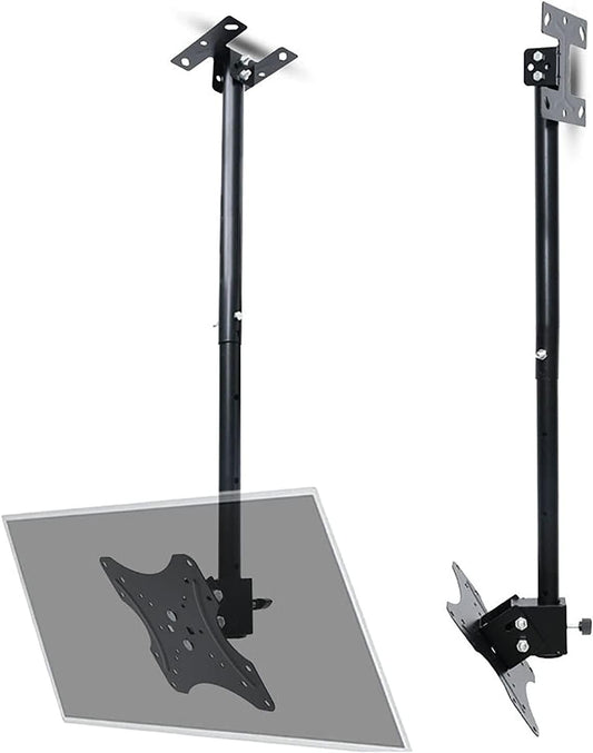 TV Stand TV, TV Wall Mount Ceiling Tv Mount, Telescopic Height Adjustment Ceiling TV Bracket for 14 to 32 Inch TV Swivel and Tilting Bracke