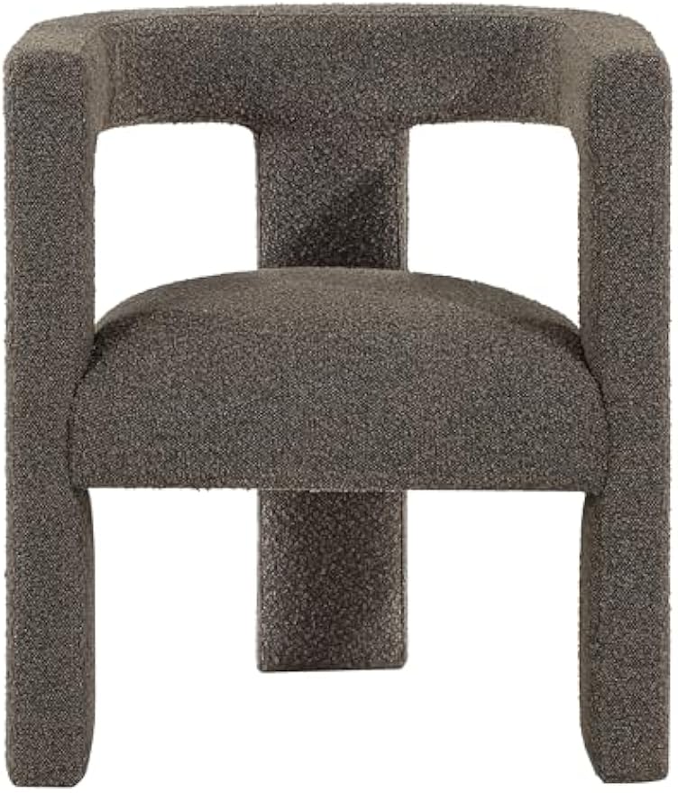 Coaster Home Furnishings - Petra - Boucle Upholstered Accent Chair Curved Arms and Cushioned Seat - Contemporary Style - Living Room - Chocolate Brown - 902880