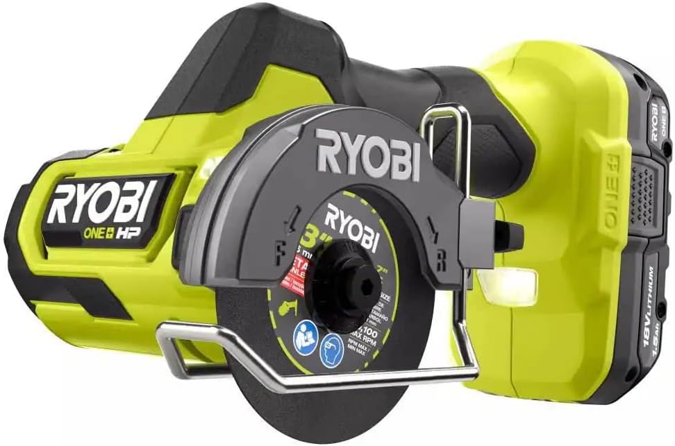 RYOBI ONE+ 18V Compact Brushless 3" Cut-Off Tool Kit