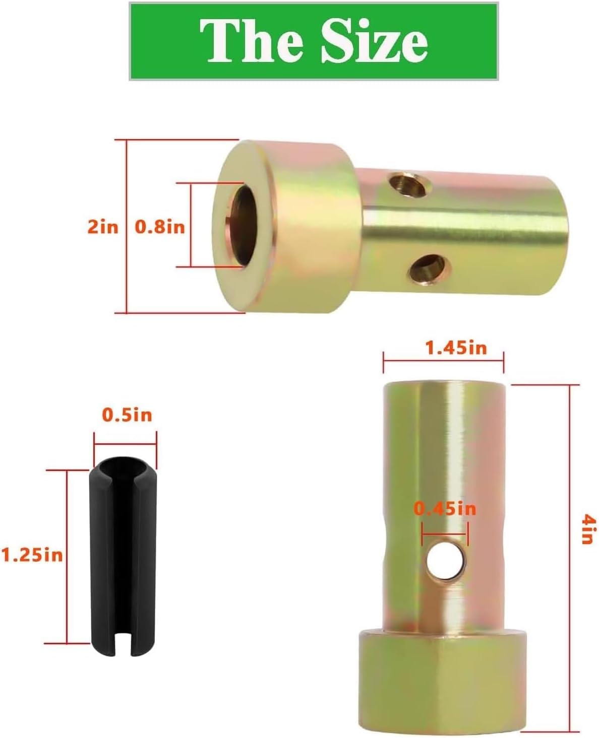 Cat 1 Quick Hitch Adapter Bushings Kit Fit for CateCat 1 Quick Hitch Adapter Bushings Kit Fit for Category 1-3 Point Tractors Use Quick Attach Adapters with Pins (4 Pairs)
