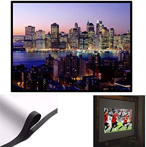 100 Inch 16:9 Portable Projection Screen White Portable Fold Fabric Projection Screen for Home Projector