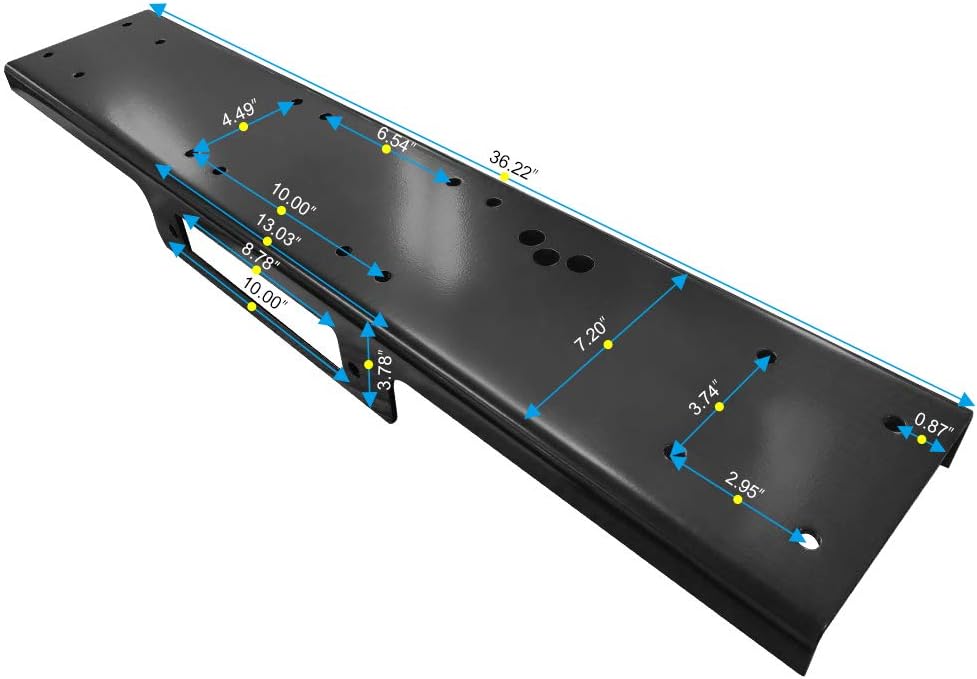 RUGCEL WINCH Winch Mounting Plate Compatible w/ 1987-2006 Wrangler TJ LJ YJ (36")，Universal mounting Plate