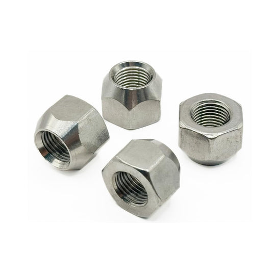 304 Stainless Steel Open Cone Wheel Nuts, 1/2"-20 Thread, Ideal for Trailers and RVs, Corrosion Resistant, 20-Pack