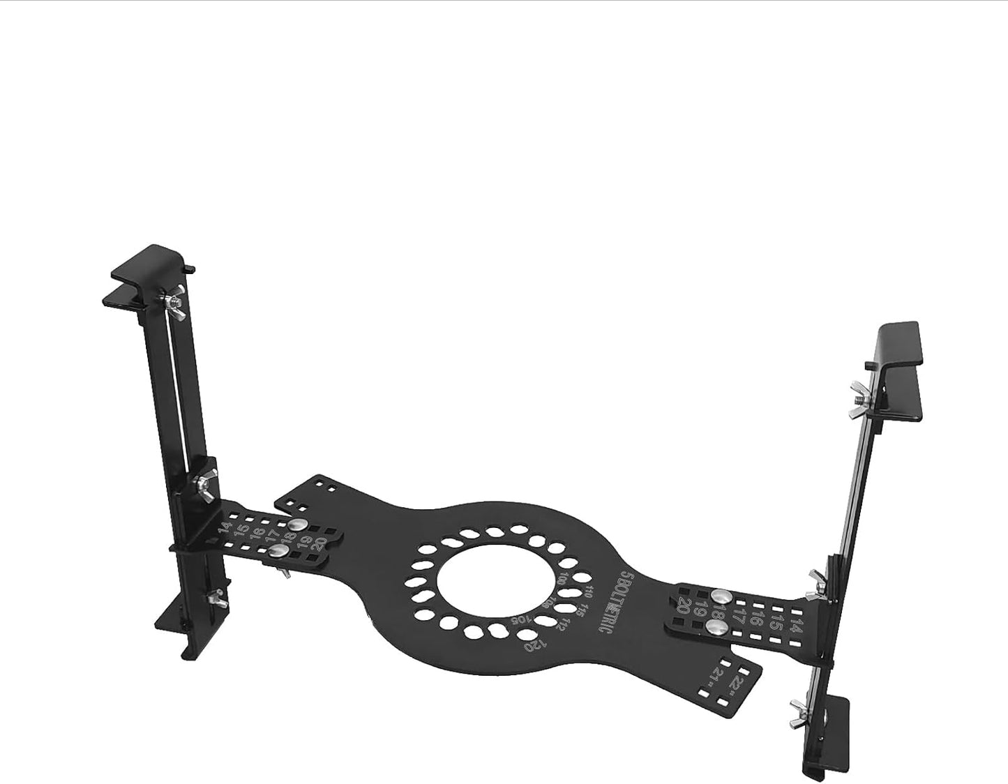 Wheel Fitment Simulator Tool, 14"-22" Tire Rim Size Measuring Mockup Offset Tool, Wheel Offset Measuring Tool, 5 Lug Metric