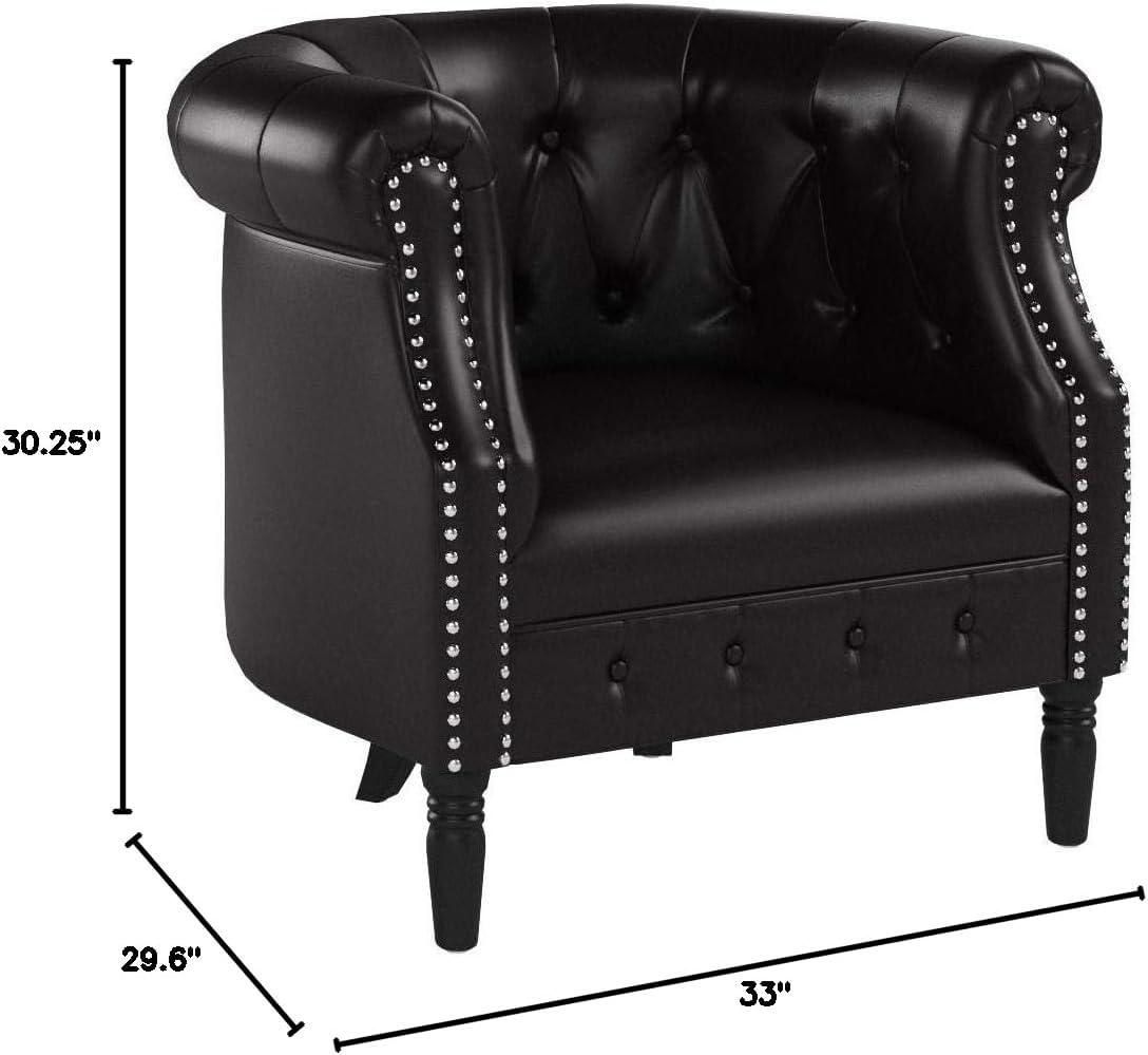 Christopher Knight Home Akira Leather Club Chair, Brown