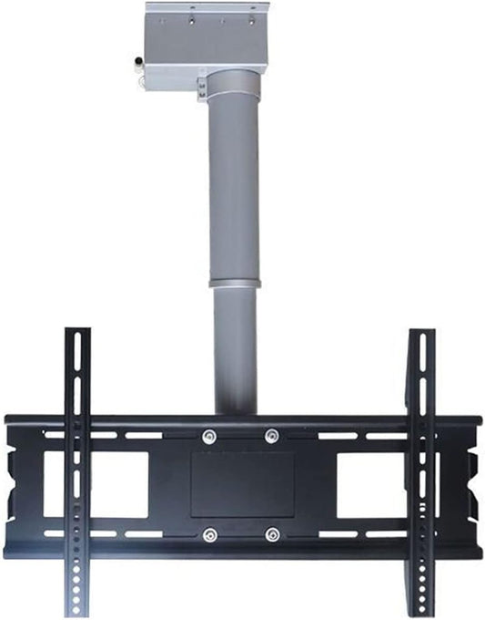 Adjustable Height Universal TV Stand with Motorized TV Mount Remote Control and Telescoping Ceiling Bracket for Large Screen 26 70 Inch TVs Two Installation Methods Metal Expansion