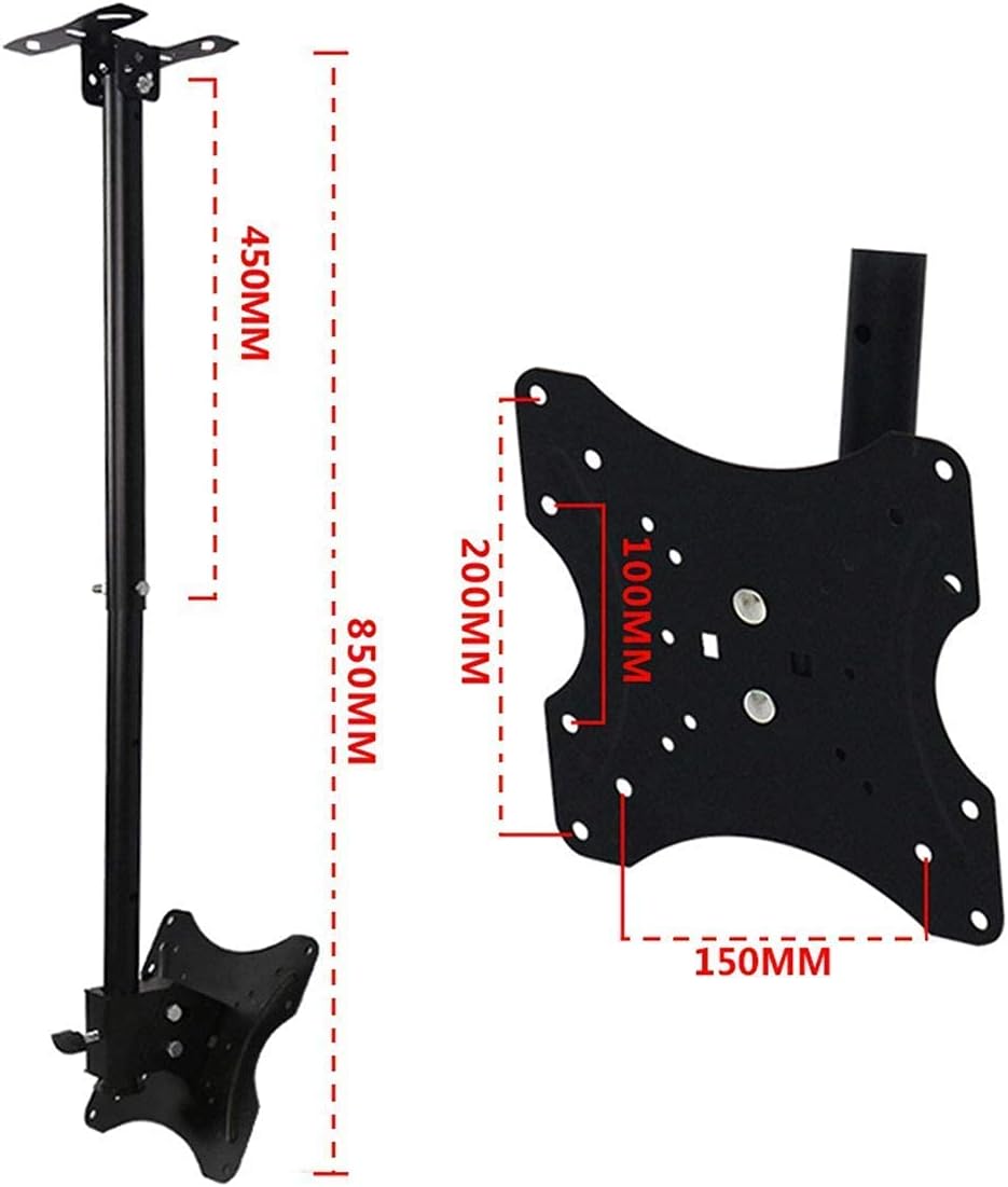 TV Mount,Sturdy Ceiling TV Mount,Sturdy 14-42 Inch Adjustable Height TV Ceiling Mount Bracket Full Motion 360° Rotation Tilting Swiveling for Living Room Bedroom