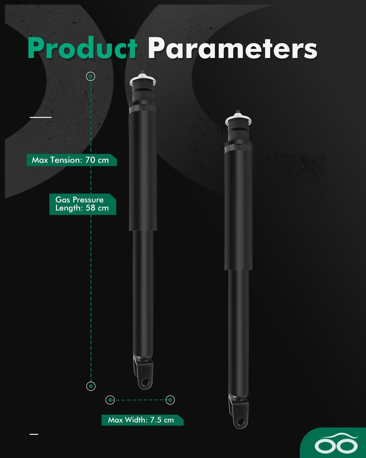 SCITOO Rear Shocks Set of 2 for Taurus, Shocks Absorbers and Struts Fits 2010 2011 2012 2013 2014 2015 2016 2017 2018 2019 for Ford Taurus,2009 2010 2011 2012 for Lincoln MKS Amortiguadores