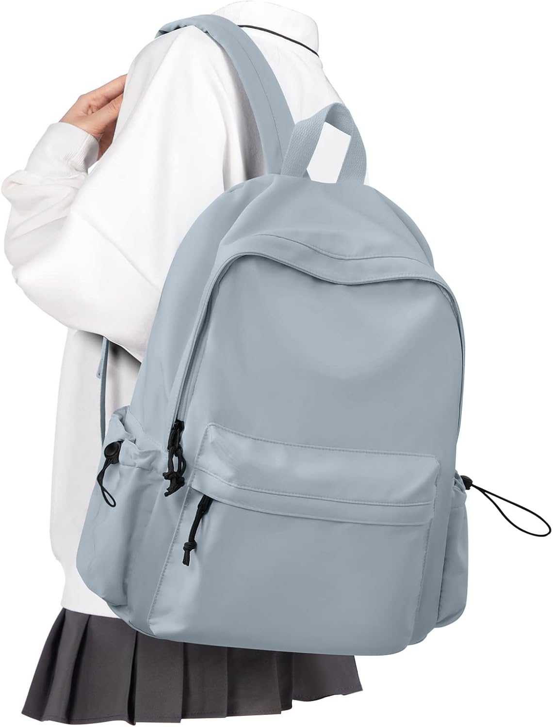 VECAVE School Backpack Black Waterproof Bookbag Casual Lightweight Travel Rucksack Daypack Backpacks for Men Women College High School Bags backpack for Boys Girls Teens