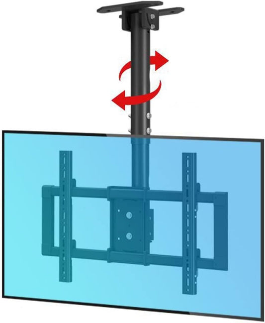 Adjustable Ceiling TV Mount Bracket, Full Motion 360 Deg Rotation Tilt Swivel TV Mount, Tilt and Rotatable TV Stand, Fits 39-85inch TVs, Max 600x400mm, with Loading 176 L
