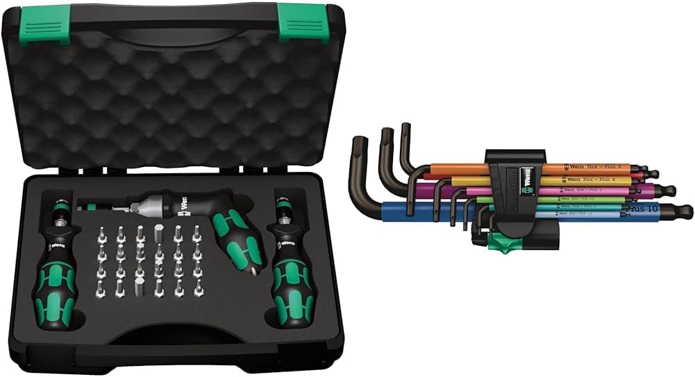 Wera - 5074739001 Kraftform 7440/41/42 Torque Screwdriver 0.3-6.0 Nm and Bit Set, 27-Piece