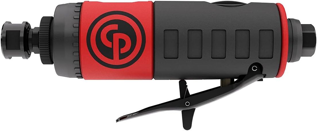 Chicago Pneumatic CP7412 - Air Die Grinder Tool, Welder, Woodworking, Automotive Car Detailing, Stainless Steel Polisher, Heavy Duty, Straight, 1/4 Inch (6 mm), 0.56 HP / 420 W - 22000 RPM