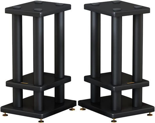 BTZHY Speaker Stands,Surround Sound Steel Construction Support, Vibration-Damping Rubber Gaskets, Support Bookshelf-Style Speakers Up to 66 Lbs