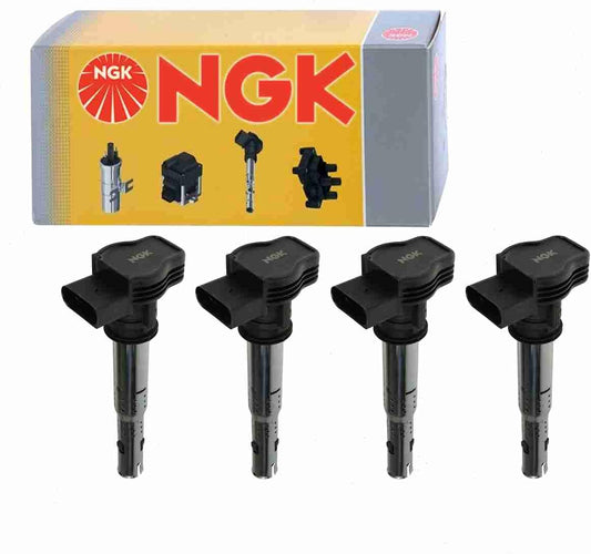 4 pc NGK Ignition Coils compatible with Audi A4 Quattro 2.0L L4 2005-2016