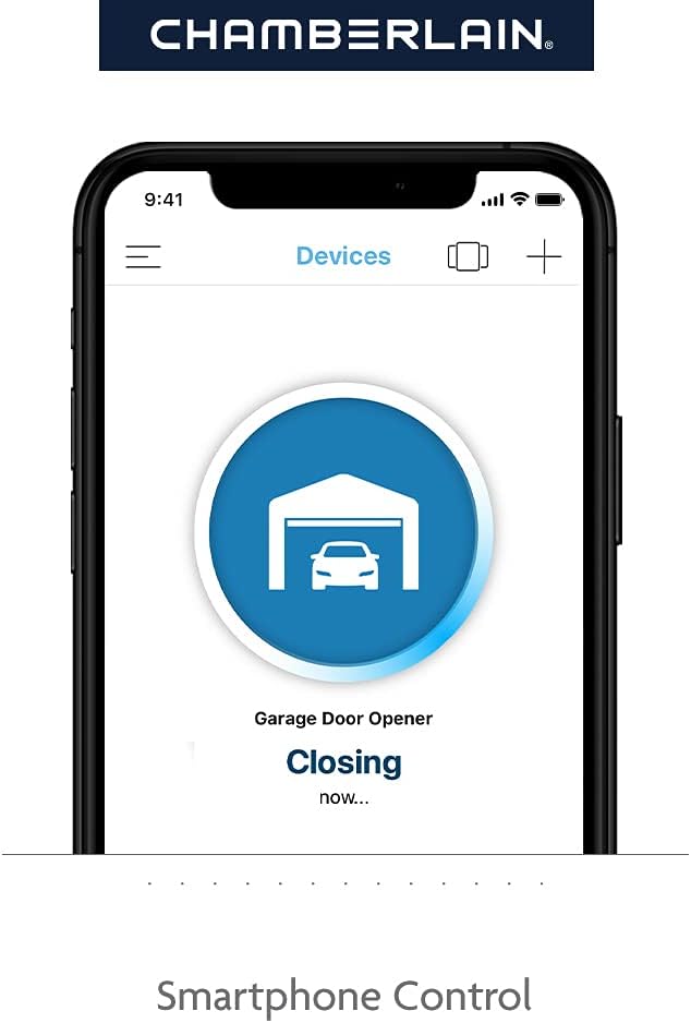 Chamberlain C2212T Smart Wi-Fi Garage Door Opener, 1/2-HP Chain Drive Motor - Quantity 1