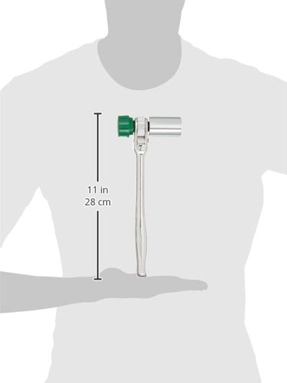 Wright Tool 4482 Scaffold Ratchet – 1/2" Drive, Pear Head, Contour Handle, Soft Face Hammer Head, Single Pawl, 7/8" Socket, Chrome Finish, Made in USA, ASME Compliant