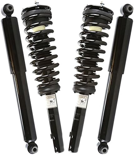 AutoShack Front Complete Strut & Coil Spring Assembly with Rear Shock Absorbers Set for Ford Fusion Lincoln MKZ Mercury Milan V6 | Full-vehicle Suspension System Replacement Kit CST373-KS1576PR