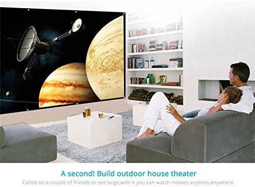 120'' Foldable Projector Screen 16:9 Video Projection Screen Wall Mounted Projector Screen for Outdoor House Theater