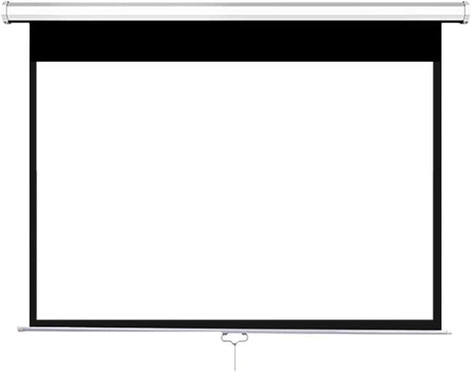 Wall-Mounted HD Manual Wrinkle-Free Manual Screen Self-Locking Screen Projector Screen, for Home Theater Classroom Or Office Presentation (16:09 84inch)