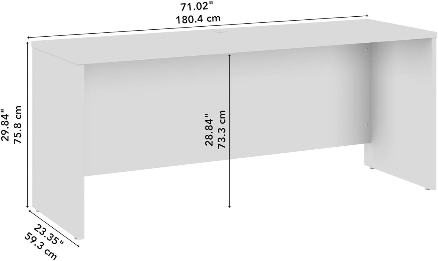 Bush Business Furniture Studio C 72W x 24D Credenza Desk in Natural Elm, Computer Table for Home or Professional Office